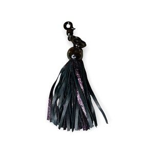 Mulberry Metallic Tassel Bag Charm Keychain